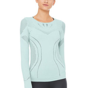 Alo Yoga Lark Long Sleeve Top - M - Cloud Heather